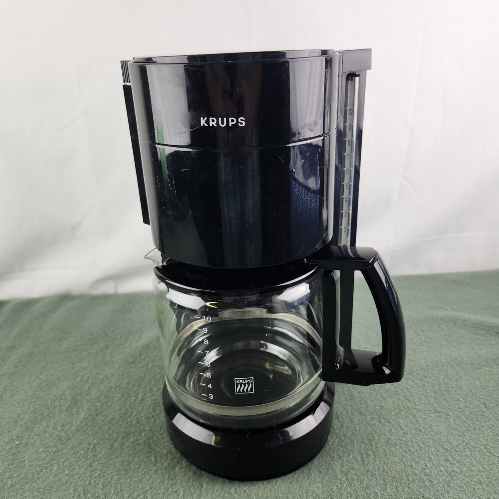 Vintage Krups 321 10 Cup Automatic Coffee Maker Glass Carafe Black